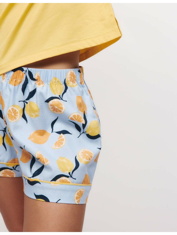 Marks & Spencer Kratka obleka z visokim deležem bombaža in potiskom Marks & Spencer oranžna