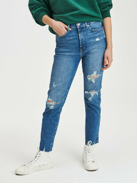 GAP Kavbojke slim High Rise Destructed Vintage GAP