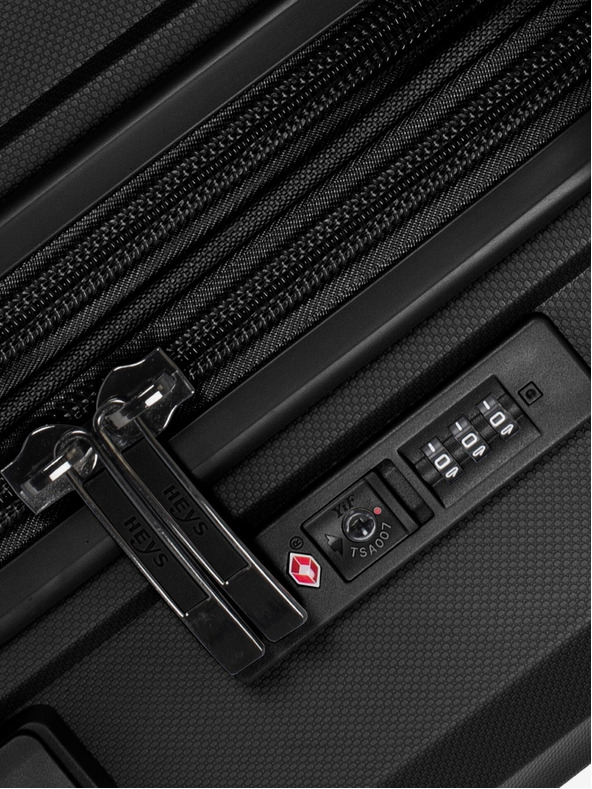 Heys Komplet treh potovalnih kovčkov v črni barvi Heys Airlite S,M,L Black