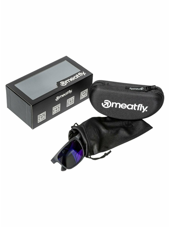 Meatfly Meatfly polarizirana sončna očala Gammy Black Matt/Purple | Črna | Velikost