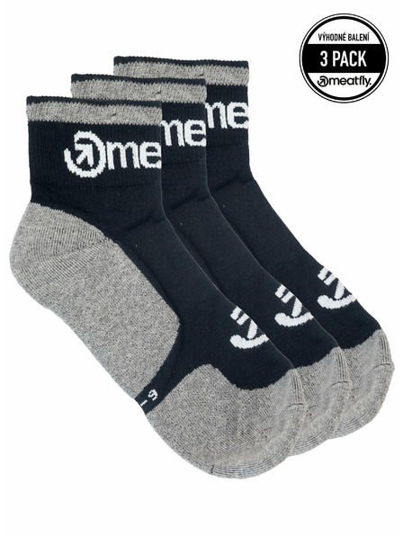 Meatfly Meatfly nogavice Middle Triple pack Grey | Črna | Velikost