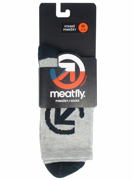 Meatfly Meatfly nogavice Long Grey Bike | Siva | Velikost