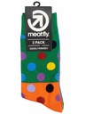 Meatfly Meatfly nogavice Lexy Triple Pack Green Dots | Večbarvna | Velikost