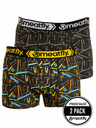 Meatfly Meatfly moške boksarice Balboa Boxershorts Double Pack Tools | Črna | Velikost