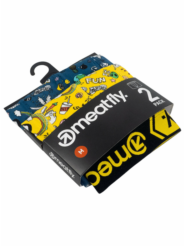Meatfly Meatfly moške boksarice Balboa Boxershorts Double Pack Jamm | Rumena | Velikost