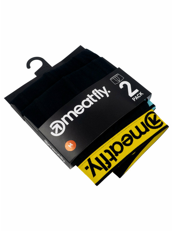 Meatfly Meatfly moške boksarice Balboa Boxershorts Double Pack Black | Črna | Velikost