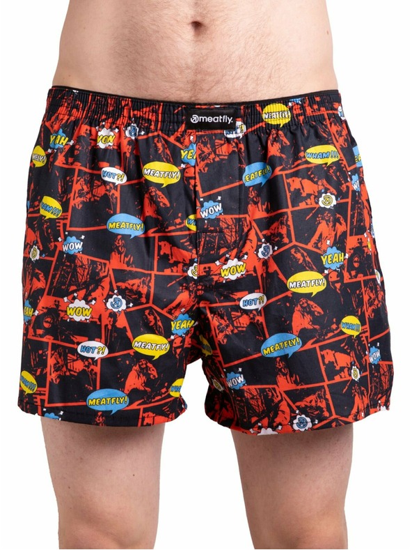 Meatfly Meatfly moške boksarice Agostino Red/Black Comics | Rdeča | Velikost