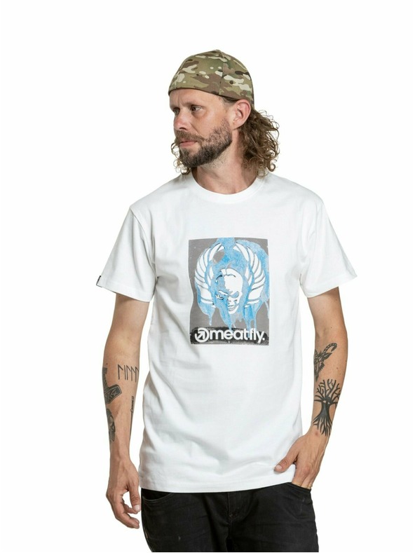Meatfly Meatfly moška majica Stencil White | Bela | Velikost