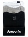Meatfly Meatfly paket moških majic MF Logo Multipack Black/Grey Heather/White | Črna | Velikost