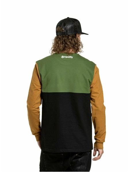 Meatfly Meatfly moška majica z dolgimi rokavi Harvey Olive/Gold Brown | Rjava | Velikost