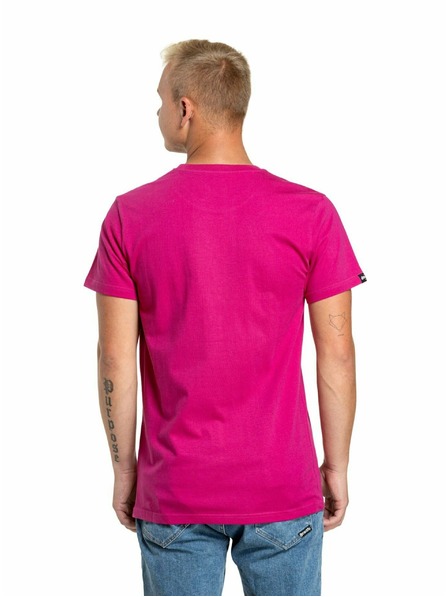 Meatfly Meatfly moška majica Striped Logo Magenta | Rožnata | Velikost S | 100% bombaž