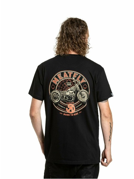 Meatfly Meatfly moška majica Born To Ride Black | Črna | Velikost