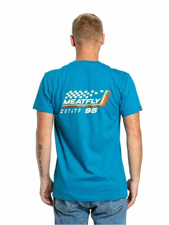 Meatfly Meatfly moška majica Racing Spirit Funky Blue