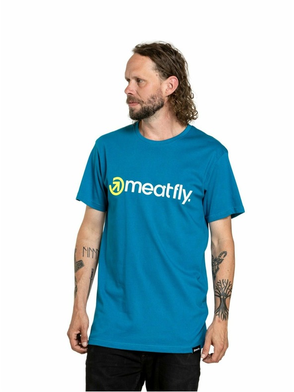 Meatfly Meatfly moška majica Joe Lime/Funky Blue