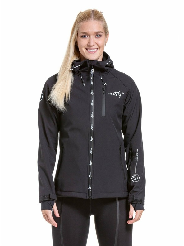 Meatfly Meatfly ženska softshell jakna Zaja Logo Black | Črna | Velikost