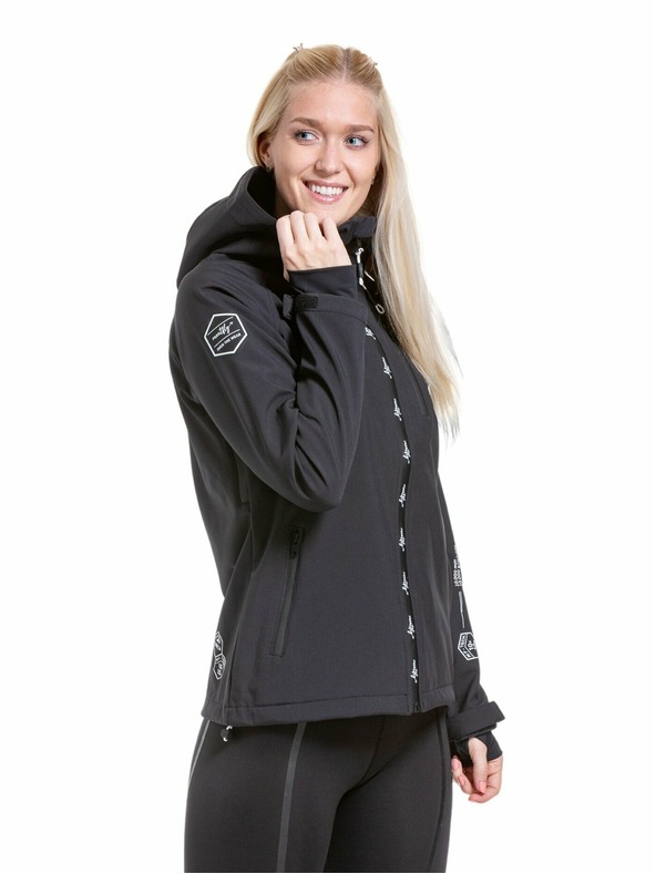 Meatfly Meatfly ženska softshell jakna Zaja Logo Black | Črna | Velikost