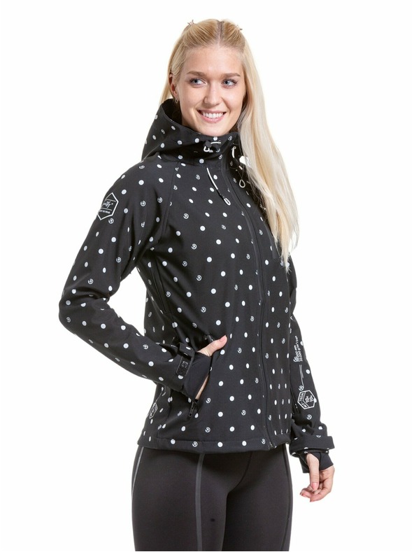 Meatfly Meatfly ženska softshell jakna Zaja Dots Black | Črna | Velikost