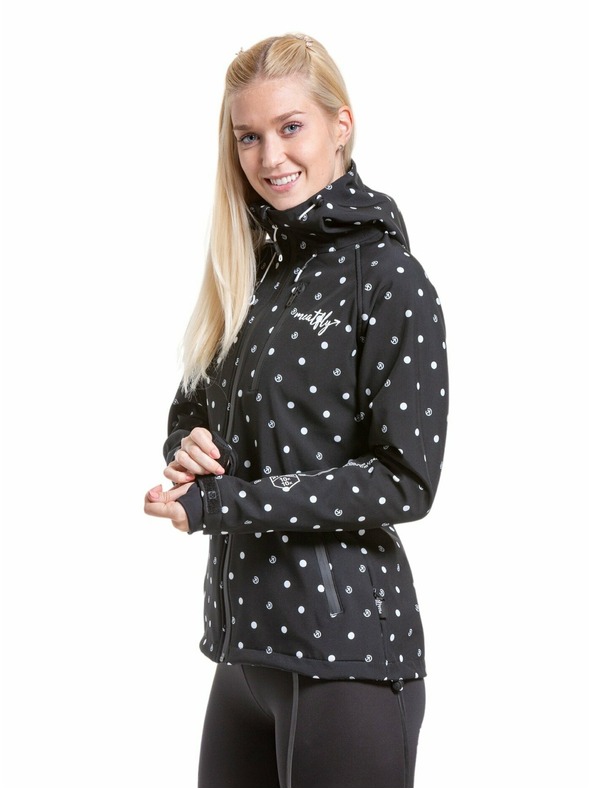 Meatfly Meatfly ženska softshell jakna Zaja Dots Black | Črna | Velikost