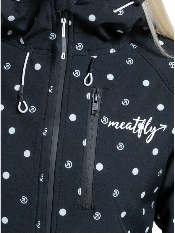 Meatfly Meatfly ženska softshell jakna Zaja Dots Black | Črna | Velikost