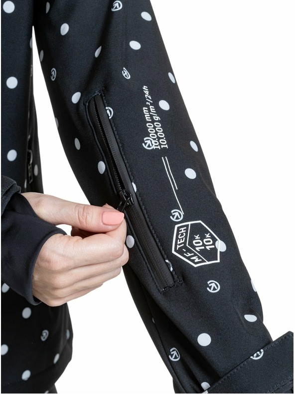 Meatfly Meatfly ženska softshell jakna Zaja Dots Black | Črna | Velikost