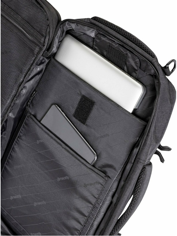 Meatfly Meatfly nahrbtnik Riley Charcoal Heather 28 L | Siva | Prostornina 28 L