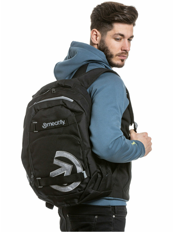 Meatfly Meatfly nahrbtnik Exile Black 24 L + PERESNICA GRATIS | Črna | Prostornina 24 L