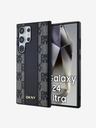 DKNY DKNY PU Usnjeni kariran vzorec Magsafe Zadnji ovitek za Samsung Galaxy S24 Ultra Black