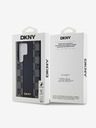 DKNY DKNY PU Usnjeni kariran vzorec Magsafe Zadnji ovitek za Samsung Galaxy S24 Ultra Black