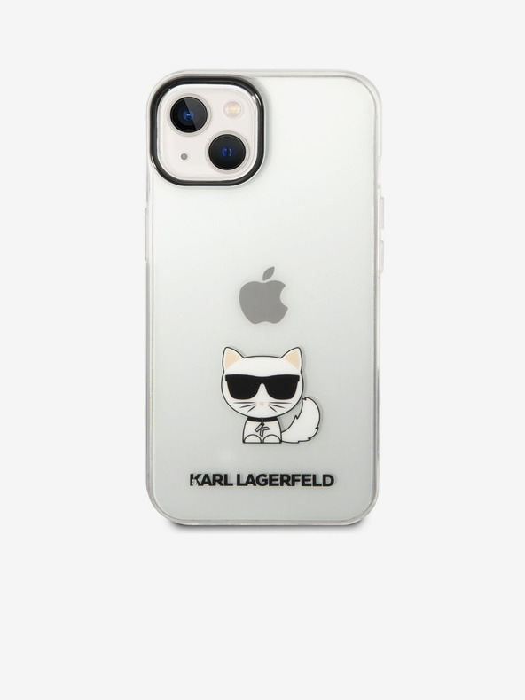 Karl Lagerfeld Karl Lagerfeld Choupette Logo Zadnji ovitek za iPhone 14 Plus Transparent