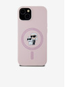 Karl Lagerfeld Zadnji ovitek za iPhone 14 Karl Lagerfeld Liquid Silicone Karl and Choupette Magsafe