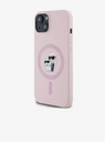 Karl Lagerfeld Zadnji ovitek za iPhone 14 Karl Lagerfeld Liquid Silicone Karl and Choupette Magsafe