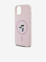 Karl Lagerfeld Zadnji ovitek za iPhone 14 Karl Lagerfeld Liquid Silicone Karl and Choupette Magsafe