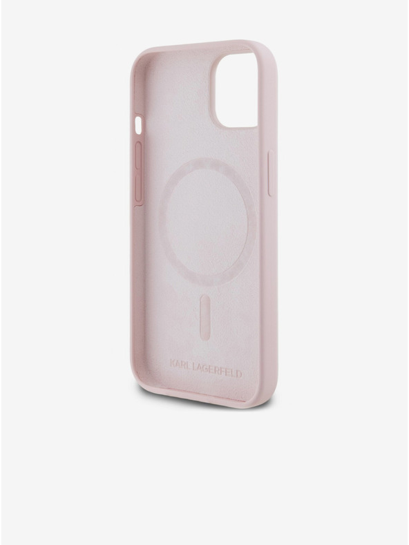 Karl Lagerfeld Zadnji ovitek za iPhone 14 Karl Lagerfeld Liquid Silicone Karl and Choupette Magsafe