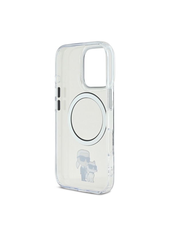 Karl Lagerfeld Karl Lagerfeld IML Karl and Choupette MagSafe Zadnji ovitek za iPhone 16 Pro Max Transparent