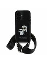 Karl Lagerfeld Karl Lagerfeld Saffiano Crossbody Trak Karl and Choupette Pokrov za iPhone 16 Black