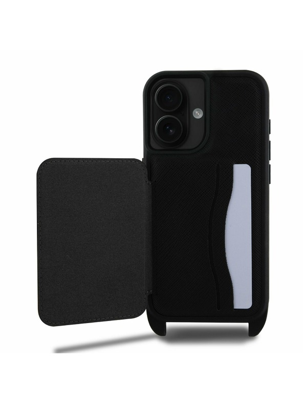 Karl Lagerfeld Karl Lagerfeld Saffiano Crossbody Trak Karl and Choupette Pokrov za iPhone 16 Black