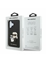 Karl Lagerfeld Karl Lagerfeld PU Saffiano Karl and Choupette Zadnji pokrov za iPhone 16 Plus Black