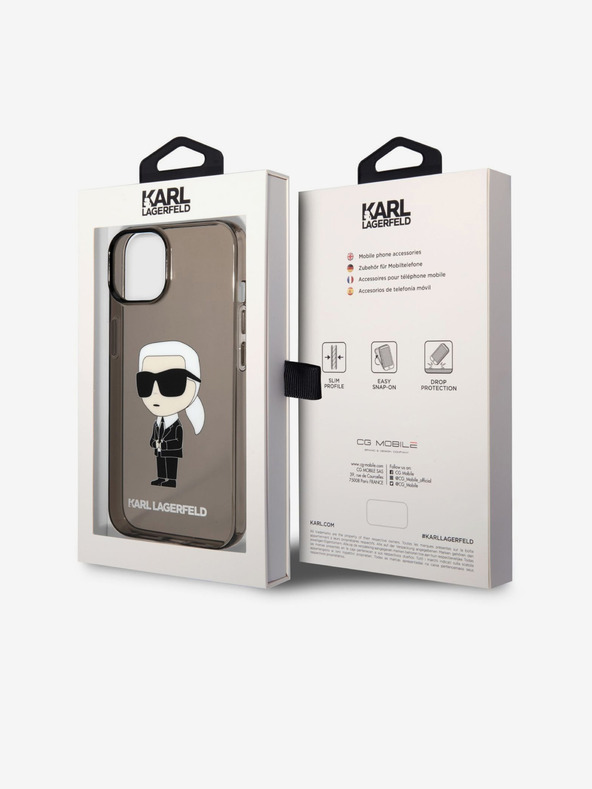 Karl Lagerfeld Karl Lagerfeld IML Ikonik NFT Zadnji pokrov za iPhone 14 Plus Black