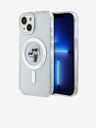 Karl Lagerfeld Karl Lagerfeld IML Bleščeči Karl and Choupette MagSafe Zadnji pokrov za iPhone 15 Transparent