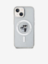 Karl Lagerfeld Karl Lagerfeld IML Bleščeči Karl and Choupette MagSafe Zadnji pokrov za iPhone 15 Transparent