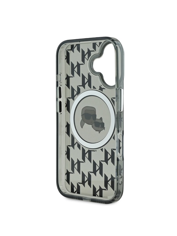 Karl Lagerfeld Karl Lagerfeld IML Monogram K&CH Heads MagSafe Zadnji pokrov za iPhone 16 Black