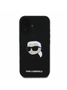 Karl Lagerfeld Karl Lagerfeld Tekoči silikonski Karl Head MagSafe Zadnji pokrov za iPhone 16 Black