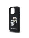Karl Lagerfeld Karl Lagerfeld PU Saffiano Karl and Choupette Zadnji pokrov za iPhone 16 Pro Black