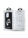 Karl Lagerfeld Karl Lagerfeld PU Saffiano Karl and Choupette Zadnji pokrov za iPhone 16 Pro Black