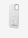 Karl Lagerfeld IML Bleščeči Karl and Choupette NFT Zadnji pokrov za iPhone 11 Transparent Karl Lagerfeld