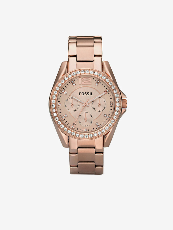 Fossil Rožnato-zlate ženske ure Fossil Riley