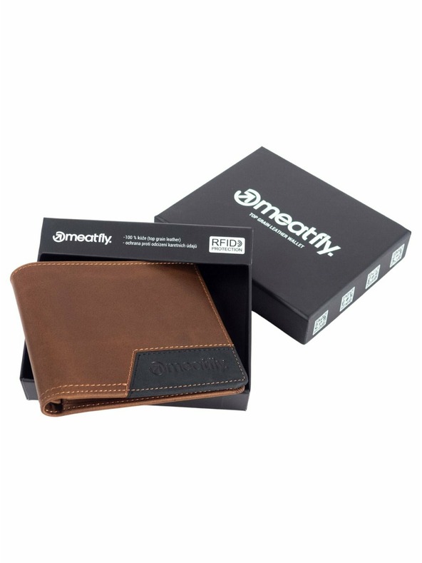 Meatfly Meatfly usnjeni denarnica Zac Premium Brown | Rjava | Velikost