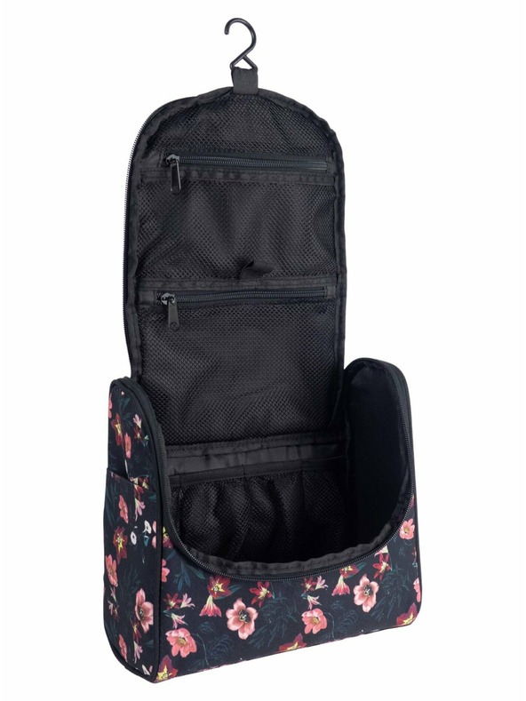 Meatfly Meatfly toaletna torbica Cara Hibiscus | Črna | Velikost