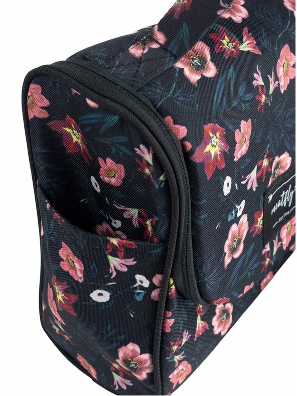 Meatfly Meatfly toaletna torbica Cara Hibiscus | Črna | Velikost