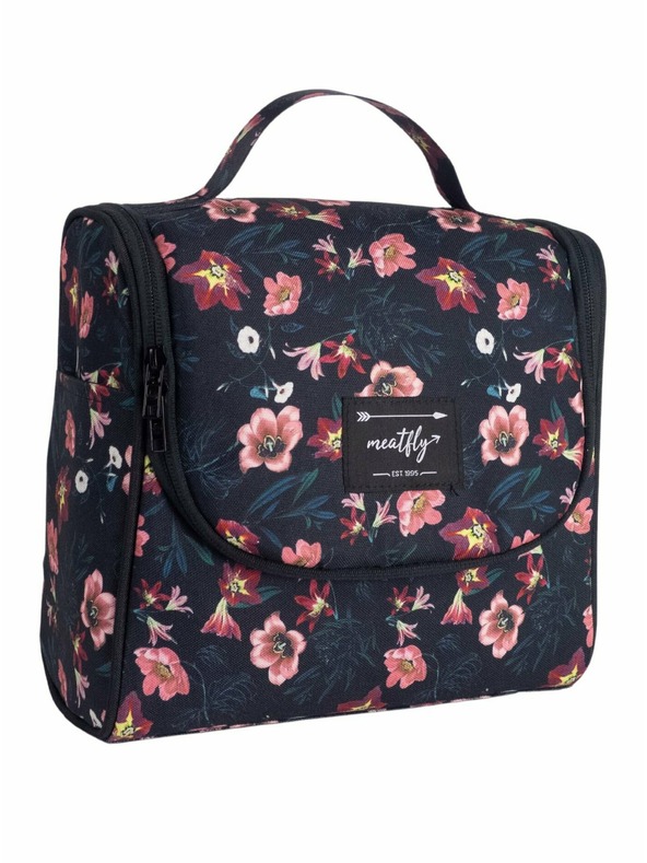 Meatfly Meatfly toaletna torbica Cara Hibiscus | Črna | Velikost